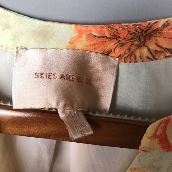 Skies Are Blue Floral Sheath Button Dress #246 - Picture 3 of 7